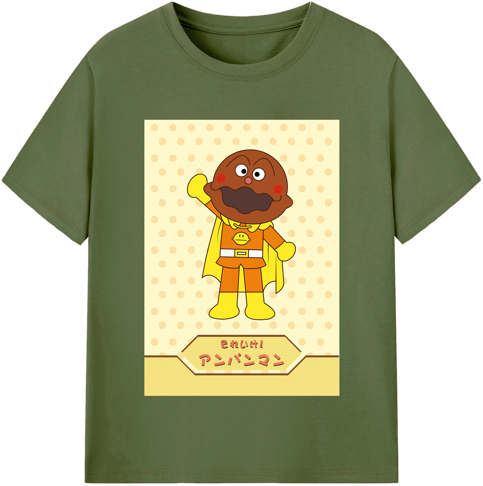 （画像用） アンパンマン Anpanman 綿100％半袖Tシャツ（フロントプリント）